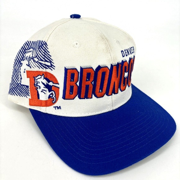 VINTAGE Denver Broncos Snapback Hat Cap Sports Specialties Laser Shadow NFL - Picture 6 of 16